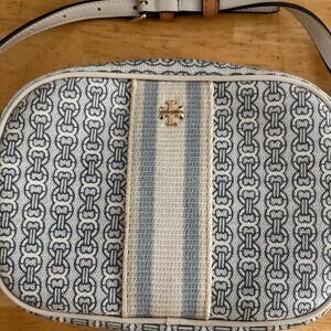 Tory Burch Gemini Canvas Mini Bag, New Ivory